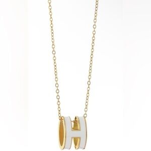 Vintage fashion Luxe Dainty cream  gold Tone  necklace New